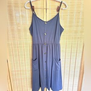 NWOT SIZE L Amazon Elegant Blue Sleeveless Dress